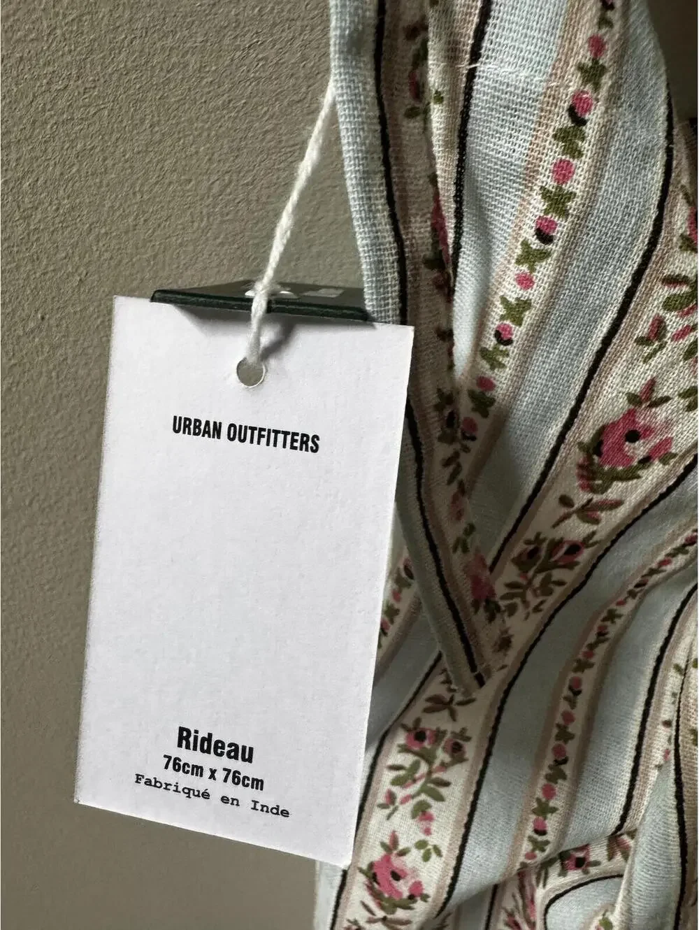 Urban Outfitters Paige Stripe Floral Café Curtain Set of 2 - 30” x 30” Open Box